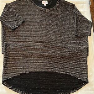 Lula Roe Small Striped Black and White Women's Top